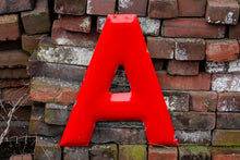 Load image into Gallery viewer, Red Letter A Porcelain Vintage Wall Hanging Decor Initials Name Letter - Eagle&#39;s Eye Finds
