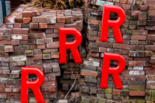 Load image into Gallery viewer, Red Letter R Porcelain Vintage Wall Hanging Decor Initials Name Letter - Eagle&#39;s Eye Finds
