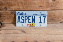Load image into Gallery viewer, ASPEN 17 Illinois Vanity License Plate Vintage Wall Hanging Decor - Eagle&#39;s Eye Finds
