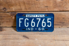 Load image into Gallery viewer, Indiana 1960 Safety Pays License Plate Vintage Wall Hanging Decor - Eagle&#39;s Eye Finds

