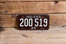 Load image into Gallery viewer, Indiana 1945 License Plate Vintage Wall Hanging Decor - Eagle&#39;s Eye Finds

