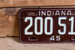 Indiana 1945 License Plate Vintage Wall Hanging Decor - Eagle's Eye Finds