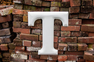 White Letter T Porcelain Vintage Wall Hanging Decor Initials Name Letter - Eagle's Eye Finds