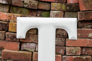 White Letter T Porcelain Vintage Wall Hanging Decor Initials Name Letter - Eagle's Eye Finds