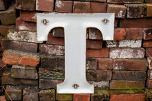 Load image into Gallery viewer, White Letter T Porcelain Vintage Wall Hanging Decor Initials Name Letter - Eagle&#39;s Eye Finds

