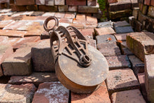 Load image into Gallery viewer, Vintage Cast Iron Pulley Farmhouse Rustic Decor - Eagle&#39;s Eye Finds
