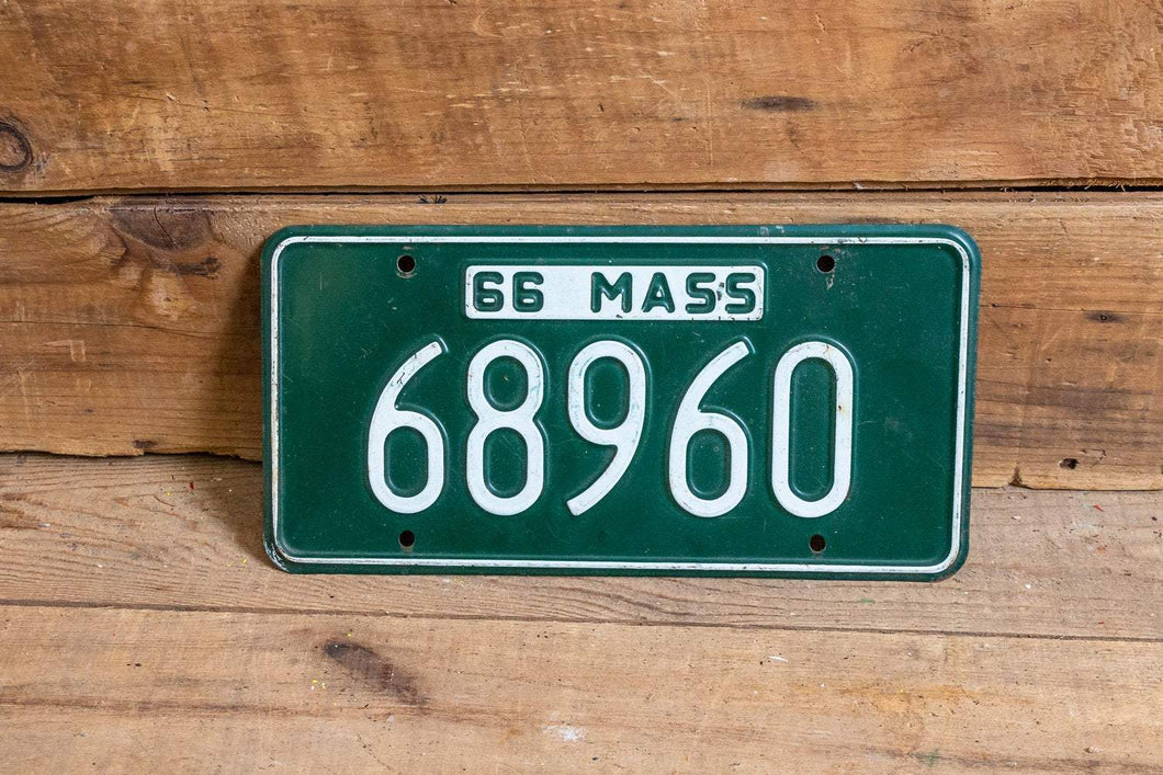 1966 Massachusetts License Plate Vintage Wall Hanging Decor - Eagle's Eye Finds