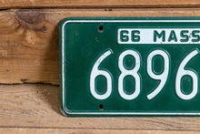 Load image into Gallery viewer, 1966 Massachusetts License Plate Vintage Wall Hanging Decor - Eagle&#39;s Eye Finds

