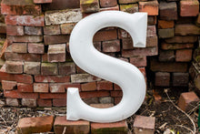 Load image into Gallery viewer, White Letter S Porcelain Vintage Wall Hanging Decor Initials Name Letter - Eagle&#39;s Eye Finds
