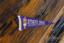 Load image into Gallery viewer, State Fair Phoenix Arizona Felt Pennant Vintage Wall Hanging Decor - Eagle&#39;s Eye Finds
