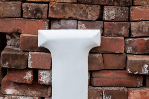 White Letter L Porcelain Vintage Wall Hanging Decor Initials Name Letter - Eagle's Eye Finds