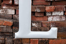 Load image into Gallery viewer, White Letter L Porcelain Vintage Wall Hanging Decor Initials Name Letter - Eagle&#39;s Eye Finds

