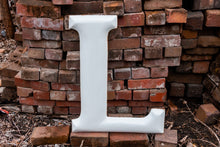 Load image into Gallery viewer, White Letter L Porcelain Vintage Wall Hanging Decor Initials Name Letter - Eagle&#39;s Eye Finds
