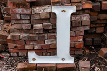 Load image into Gallery viewer, White Letter L Porcelain Vintage Wall Hanging Decor Initials Name Letter - Eagle&#39;s Eye Finds
