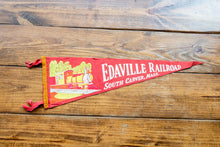 Load image into Gallery viewer, Edaville Railroad Massachusetts Felt Pennant Vintage Locomotive Decor - Eagle&#39;s Eye Finds
