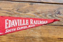 Load image into Gallery viewer, Edaville Railroad Massachusetts Felt Pennant Vintage Locomotive Decor - Eagle&#39;s Eye Finds
