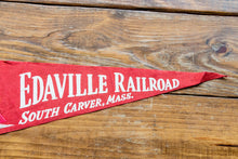 Load image into Gallery viewer, Edaville Railroad Massachusetts Felt Pennant Vintage Locomotive Decor - Eagle&#39;s Eye Finds
