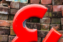 Load image into Gallery viewer, Red Ampersand  Porcelain Vintage Wall Hanging Decor And Sign - Eagle&#39;s Eye Finds
