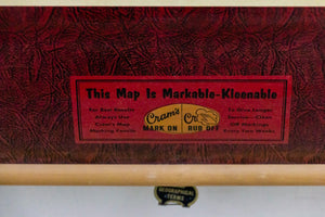 Geographical Terms Pull Down Map Vintage Wall Hanging Decor - Eagle's Eye Finds