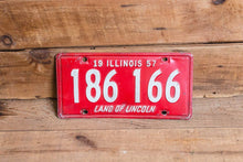 Load image into Gallery viewer, Illinois 1957 Land of Lincoln License Plate Vintage Wall Hanging Decor - Eagle&#39;s Eye Finds

