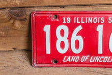 Load image into Gallery viewer, Illinois 1957 Land of Lincoln License Plate Vintage Wall Hanging Decor - Eagle&#39;s Eye Finds
