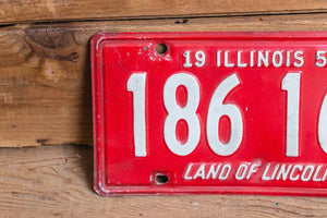 Illinois 1957 Land of Lincoln License Plate Vintage Wall Hanging Decor - Eagle's Eye Finds