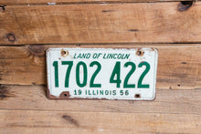 Load image into Gallery viewer, Illinois 1956 Land of Lincoln License Plate Vintage Wall Hanging Decor - Eagle&#39;s Eye Finds
