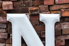 Load image into Gallery viewer, White Letter N Porcelain Vintage Wall Hanging Decor Initials Name Letter - Eagle&#39;s Eye Finds

