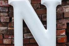 Load image into Gallery viewer, White Letter N Porcelain Vintage Wall Hanging Decor Initials Name Letter - Eagle&#39;s Eye Finds
