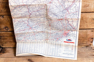 Mobilgas Pennsylvania and Surrounding States Map Vintage Socony-Vacuum Oil Company Road Map - Eagle's Eye Finds