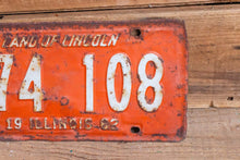 Load image into Gallery viewer, Illinois 1962 Land of Lincoln License Plate Vintage Wall Hanging Decor - Eagle&#39;s Eye Finds
