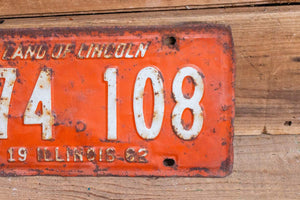 Illinois 1962 Land of Lincoln License Plate Vintage Wall Hanging Decor - Eagle's Eye Finds