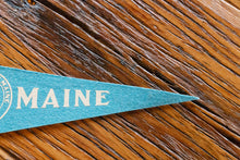 Load image into Gallery viewer, University of Maine Blue Mini Felt Pennant Vintage College Decor - Eagle&#39;s Eye Finds

