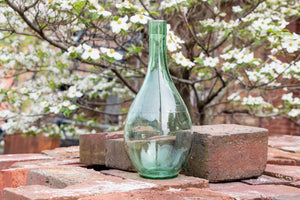 Italian Wine Bottle Vintage Green Glass Decor - Eagle's Eye Finds