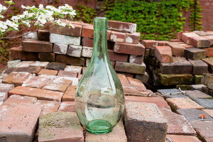 Italian Wine Bottle Vintage Green Glass Decor - Eagle's Eye Finds