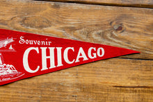 Load image into Gallery viewer, Chicago Felt Pennant Vintage Illinois Wall Hanging Decor - Eagle&#39;s Eye Finds
