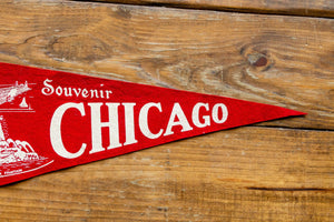 Chicago Felt Pennant Vintage Illinois Wall Hanging Decor - Eagle's Eye Finds
