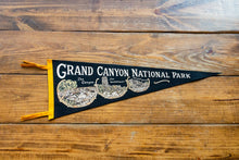 Load image into Gallery viewer, Grand Canyon National Park Black Felt Pennant Vintage Wall Decor - Eagle&#39;s Eye Finds
