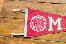 Load image into Gallery viewer, MIT Red Felt Pennant Vintage College Decor Massachusetts Institute of Technology - Eagle&#39;s Eye Finds

