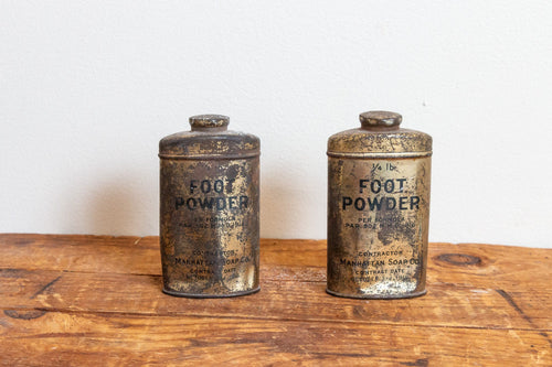 WWI US Army Foot Powder Manhattan Soap Co. Vintage Bathroom Military Decor - Eagle's Eye Finds