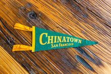 Load image into Gallery viewer, Chinatown San Francisco Felt Pennant Vintage Souvenir Wall Decor - Eagle&#39;s Eye Finds
