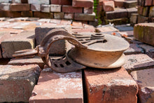Load image into Gallery viewer, Vintage Cast Iron Pulley Farmhouse Rustic Decor - Eagle&#39;s Eye Finds
