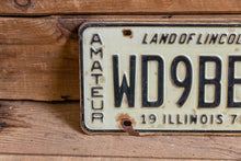 Load image into Gallery viewer, Illinois HAM Radio 1980 License Plate Amateur Hobby Vintage Wall Hanging Decor - Eagle&#39;s Eye Finds
