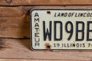 Illinois HAM Radio 1980 License Plate Amateur Hobby Vintage Wall Hanging Decor - Eagle's Eye Finds