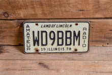 Load image into Gallery viewer, Illinois HAM Radio 1980 License Plate Amateur Hobby Vintage Wall Hanging Decor - Eagle&#39;s Eye Finds
