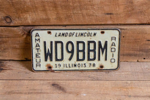 Illinois HAM Radio 1980 License Plate Amateur Hobby Vintage Wall Hanging Decor - Eagle's Eye Finds