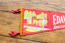 Load image into Gallery viewer, Edaville Railroad Massachusetts Felt Pennant Vintage Locomotive Decor - Eagle&#39;s Eye Finds
