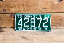 Load image into Gallery viewer, 1975 Commercial New Hampshire License Plate Vintage Truck Wall Hanging Decor - Eagle&#39;s Eye Finds
