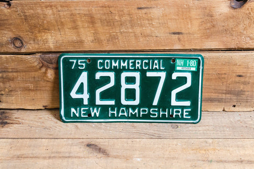 1975 Commercial New Hampshire License Plate Vintage Truck Wall Hanging Decor - Eagle's Eye Finds