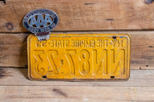 Load image into Gallery viewer, 1955 New York Empire State Vintage License Plate with AAA Auto Club Topper - Eagle&#39;s Eye Finds
